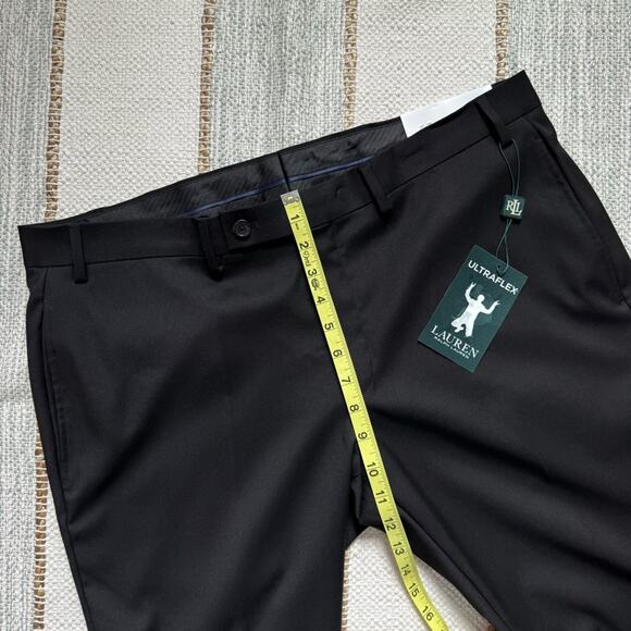 Lauren Ralph Lauren Norton Ultraflex Classic Fit Black Straight Leg Pants 38x29 - Picture 11 of 12
